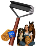 Oversized 2-Sided Dog Brush For Shedding Undercoat Rake for Dogs & Cats & Horses by KIZOESLO