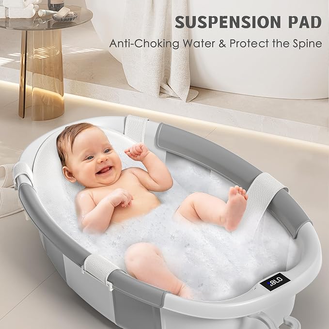 Collapsible Baby Bathtub for Newborn to Toddler 0-36 Months, Spacious Foldable - Image 6