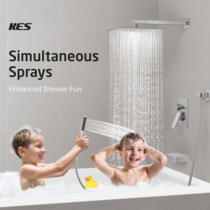 KES Shower Faucet Set, Rain Shower System, Bathtub Faucet, Tub and Shower - Image 4