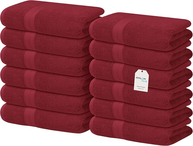 Avalon Towels Luxury Washcloths Value Pack of 12 – Premium Cotton, Soft & by AvalonTowels
