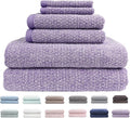 Everplush Diamond Jacquard 6 Pieces Bath Towel Set, Luxury Super Soft Oversized by Everplush