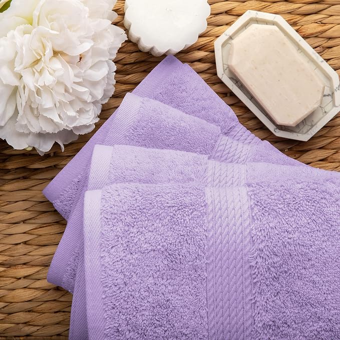 BLUENILEMILLS BNM Egyptian Cotton 4-Piece Towel Set, Includes 4 Hand Towels - Image 4