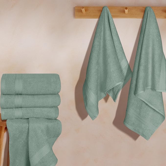 GLAMBURG Ultra Soft 6-Piece Hand Towel Set 16x28-100% Ringspun Cotton - Image 3