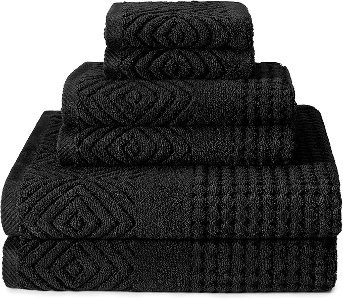 Texere 100% Organic Cotton Diamond Jacquard 700 GSM Luxury Bath Towel Sets by TexereSilk
