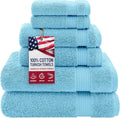 American Veteran Towel, 100% Cotton Turkish 6 Piece Towel Set Luxury Towels Set by American+Veteran+Towel