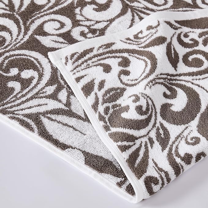 Modern Threads Trefoil Filigree 6-Piece 100% Cotton Towel Set – Reversible Yarn - Image 2