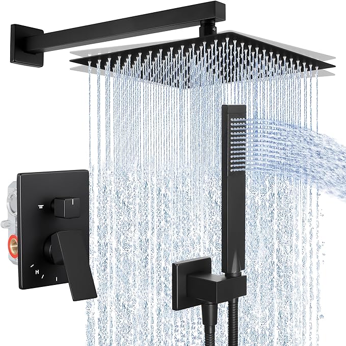 KES Shower Faucet, Shower Faucets Sets Complete 12 Inch Rain Shower Head by KES