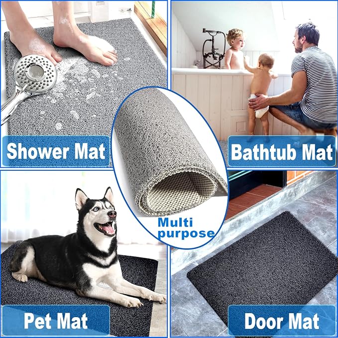 Shower Mats Non Slip for Elderly, 24x47’’Extra Lager Loofah Bath Mats for Shower - Image 6