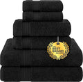 Cotton Paradise Black 6 Piece Towel Set, 100% Cotton Turkish Towels by UNITEDHOMETEXTILE