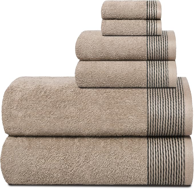 Belizzi Home 100% Cotton Ultra Soft 6 Pack Towel Set, Contains 2 Bath Towels by Unknown