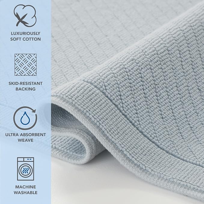 Arkwright 2 Piece 100% Cotton Bathroom Rug Set - Image 3
