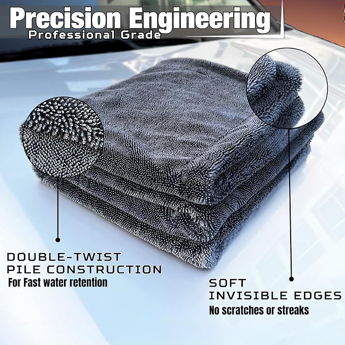 XL Car Drying Towel, 1300 GSM Professional Car Towel - Image 5