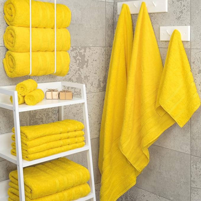 American Soft Linen Luxury 4 Piece Bath Towel Set, 600 GSM 100% Cotton Turkish - Image 3