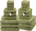 SEMAXE 18-Pack Bath Towel Set Include 6 Bath Towels, 6 Hand Towels, 6 Wash by SEMAXE