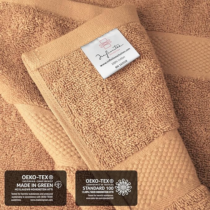 Infinitee Xclusives– Luxury Bath Sheets Towels – 2 Pack 600 GSM– 100% Ring Spun - Image 5