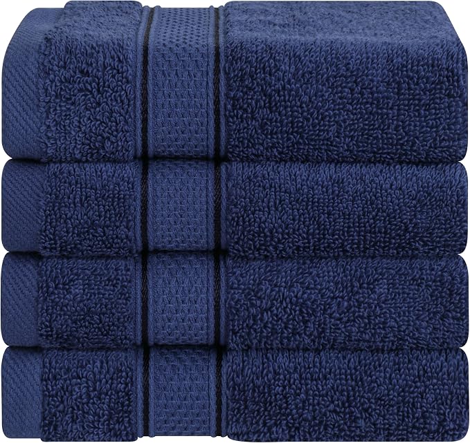 American Soft Linen Salem Washcloth Sets, 4 Piece Luxury 600 GSM 100% Cotton by AmericanSoftLinen