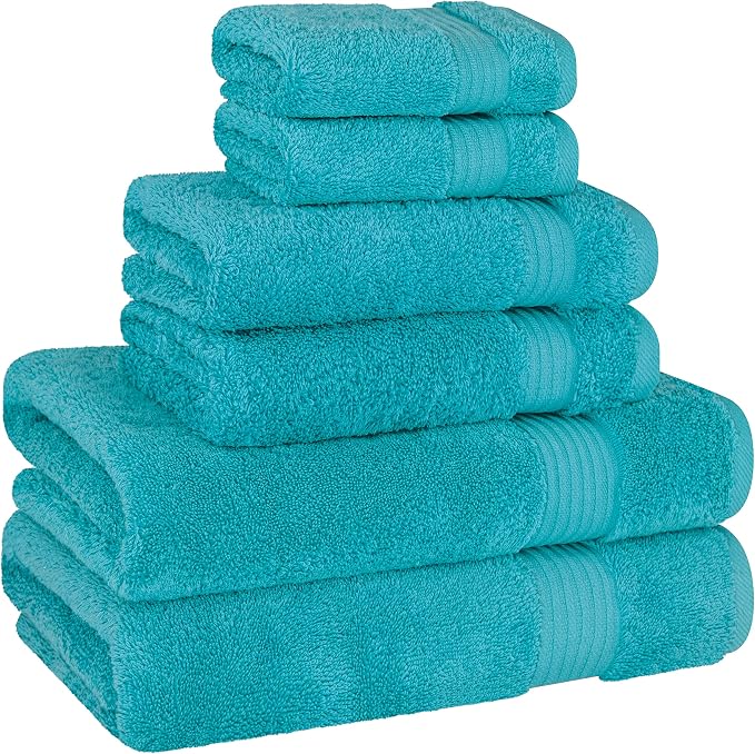 Cotton Paradise 6 Piece Towel Set 100% Cotton Soft Absorbent Turkish Towels - Image 6