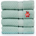 Ample Decor Bath Towels for Bathroom Set of 4 100% Cotton Popcorn Textured by AmpleDecor