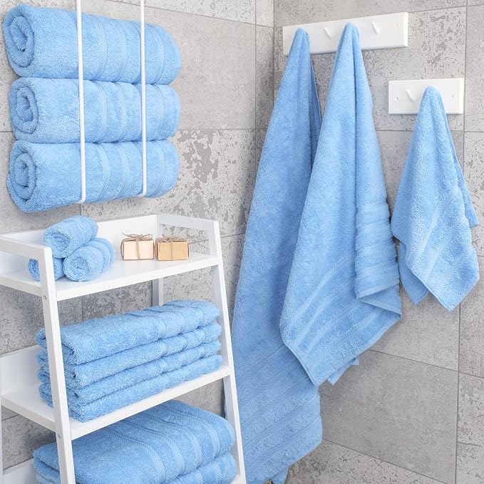 American Soft Linen Luxury 4 Piece Bath Towel Set, 600 GSM 100% Cotton Turkish - Image 3
