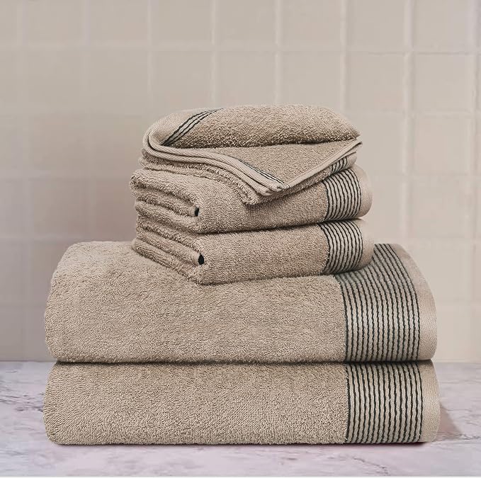 Belizzi Home 100% Cotton Ultra Soft 6 Pack Towel Set, Contains 2 Bath Towels - Image 2