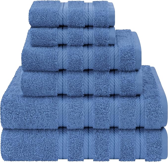 American Soft Linen Luxury 6 Piece Towel Set, 2 Bath Towels 2 Hand Towel 2 by AmericanSoftLinen