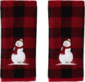 SKL Home Christmas Woodland Winter Snowman Hand Towel 2pc Set by SKLHomebySaturdayKnightLtd