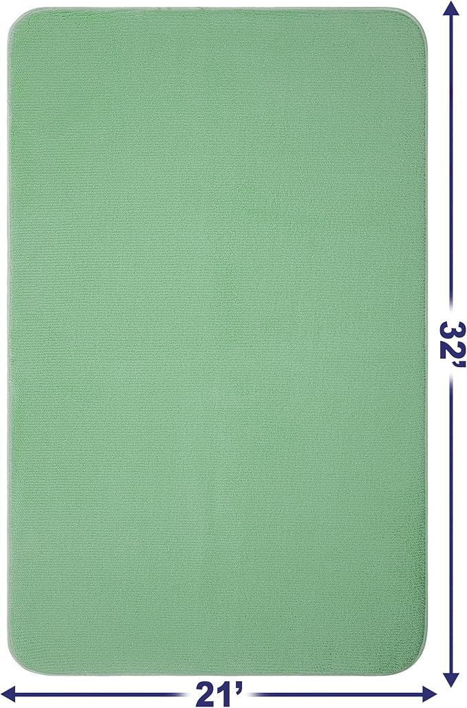 American Soft Linen 21x32 Fluffy Foamed Slip Reducer Bath Rug, Machine Washable - Image 3