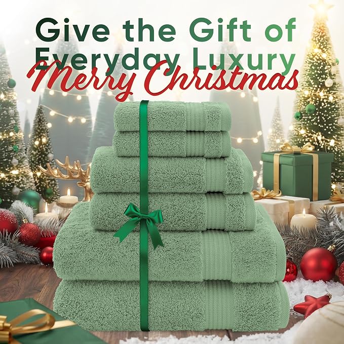 American Veteran Towel, 100% Cotton Turkish 6 Piece Towel Set, Luxury Towels - Image 2