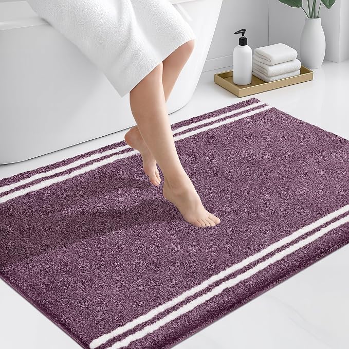 PURRUGS Bathroom Rug Non-Slip Machine Washable 30" x 46", Super Absorbent and by PURRUGS