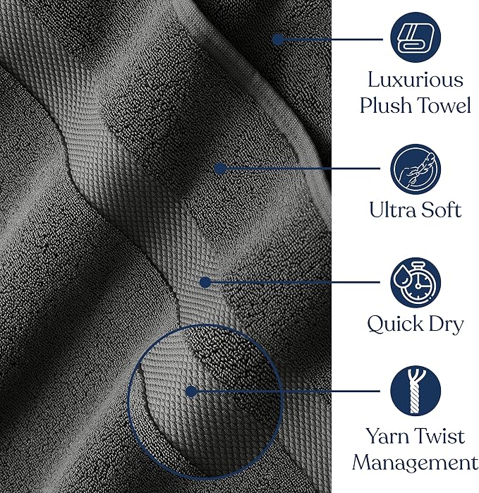 Delara Organic Cotton Luxuriously Plush Hand Towel Pack of 2 | GOTS & OEKO-TEX - Image 2