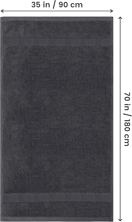Utopia Towels Luxurious Jumbo Bath Sheet 2 Piece, 600 GSM, 35 by 70 Inches - Image 2