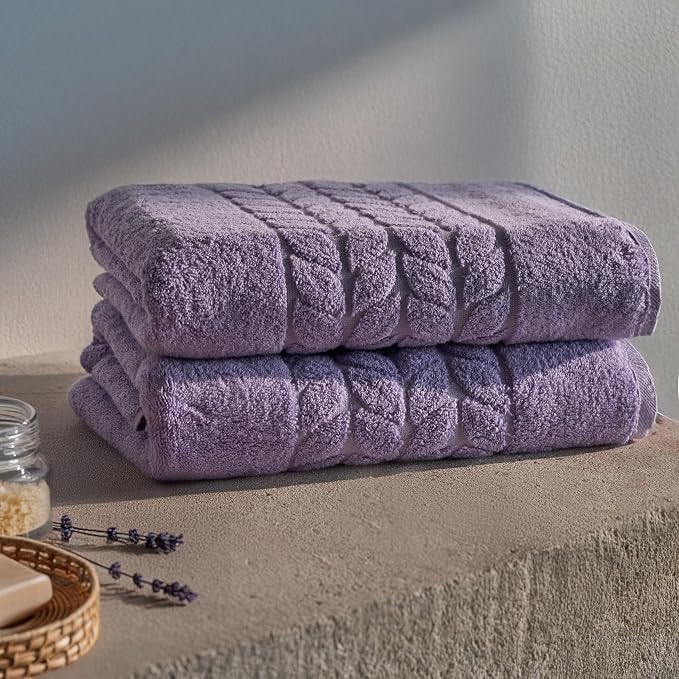 BAGNO MILANO Organic Turkish Cotton Bath Towels, Luxury Jacquard Collection - Image 8