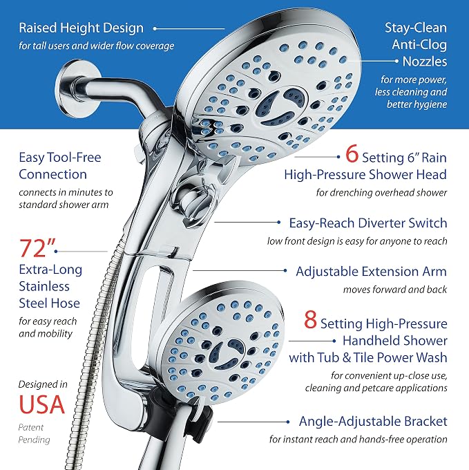 Hotel Spa AquaCare As-Seen-On-TV High Pressure Handheld/Rain 50-mode 3-way - Image 7