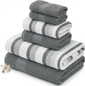 Modern Threads Pax 6-Piece Reversible Yarn Dyed Jacquard Towel Set by ModernThreads