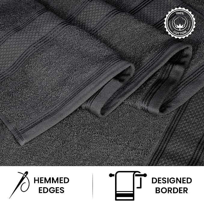 Casa Lino 100% Cotton Bath Towels Set of 4 - Image 4