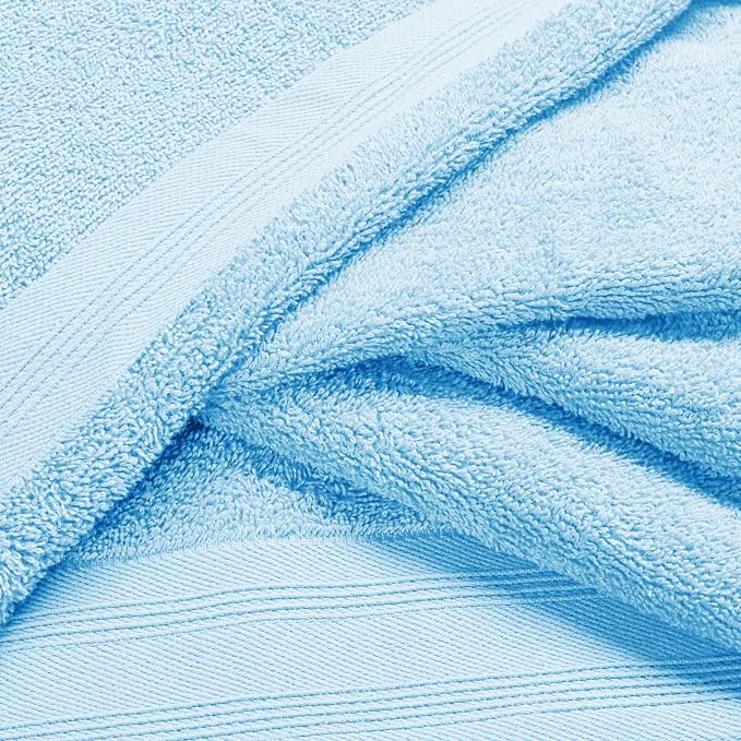 Ultra Soft 6 Pack Cotton Towel Set, Contains 2 Bath Towels 28x55 inch, 2 Hand - Image 2