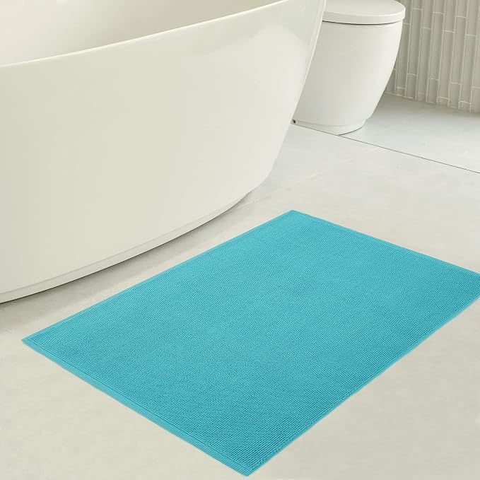 American Soft Linen Bath Rug, 17 in 24 in 100% Cotton Bath Mats Rugs - Image 3