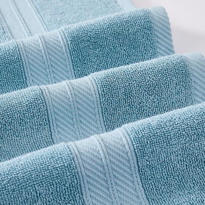 Modern Threads Trefoil Filigree 6-Piece 100% Cotton Towel Set – Reversible Yarn - Image 3