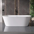 67'' Flatbottom Bathtub Solid Surface Freestanding Bathtub Matte Bathroom by MEDUNJESS