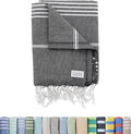 Large Turkish Beach Towel, Classic Black by CapeComforts