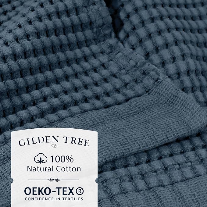 GILDEN TREE Waffle Towel Set Quick Dry Thin | 2 Bath Towels | 2 Hand Towels | 2 - Image 2