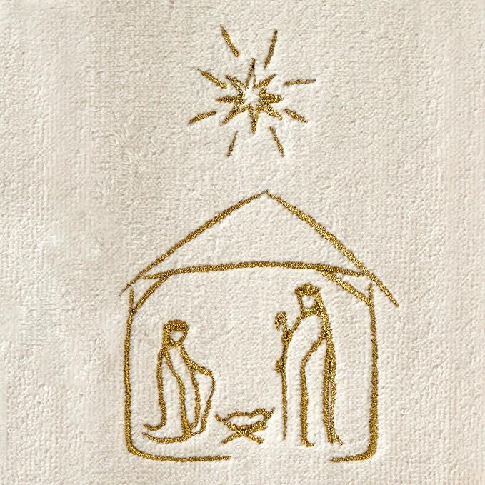 SKL Home Religious/Christmas/Winter Nativity Hand Towel 2pc Set - Image 2