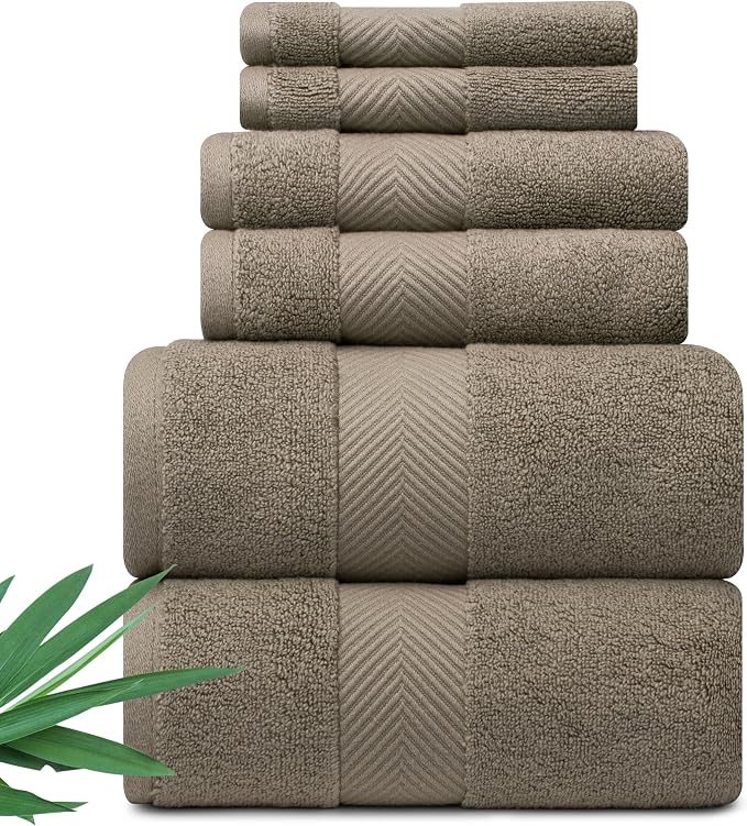 Ultra Soft & Plush Viscose from Bamboo Bath Towels by AlusaHome