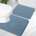 OLANLY Bathroom Rugs Sets 2 Piece, Soft Absorbent Chenille Bath Mats and by OLANLY
