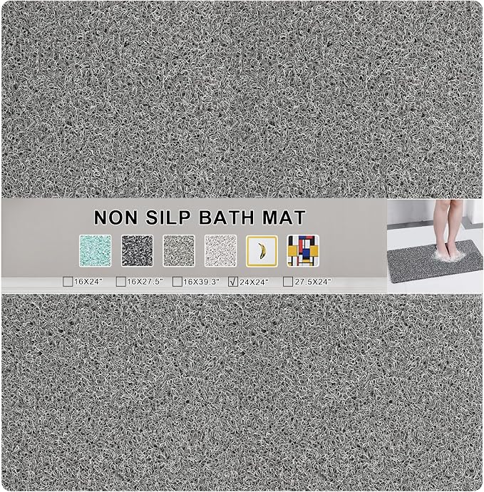 Nonslip Bathtub Mat, Anti Slip Bath Mat 0.6" Extra Thick, Quick Dry Bath Tub by Rzoysia