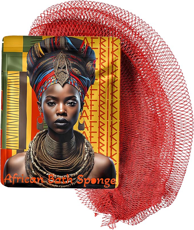 AFRIKI African Net Sponge – Exfoliating Body Scrubber, All Skin Types | 45 in by AFRIKI