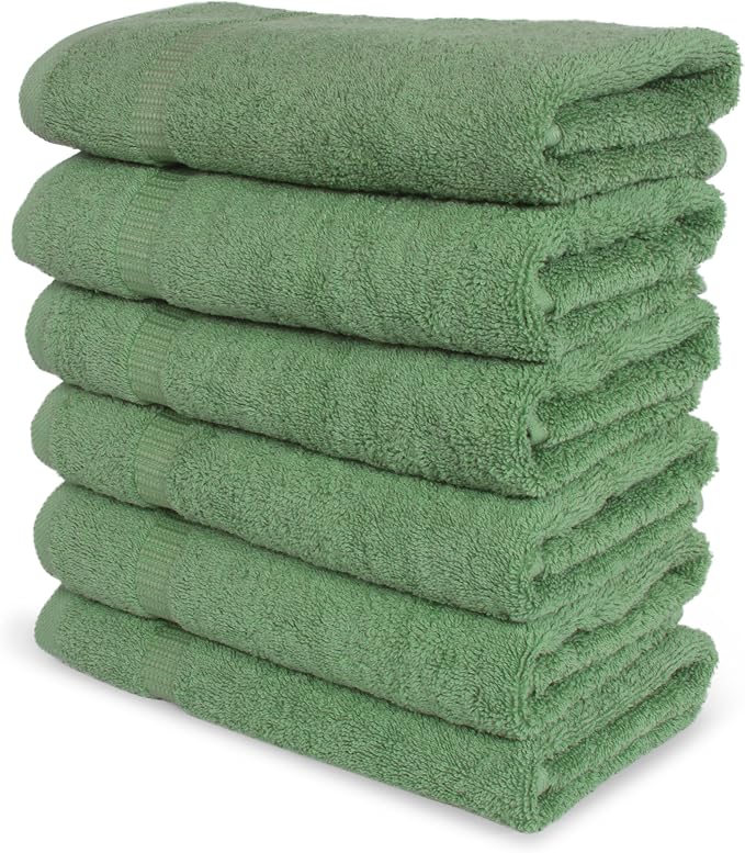 SALBAKOS 100% Turkish Cotton Hand Towel Set of 6 16x30 inch | Heirloom Quality - Image 4