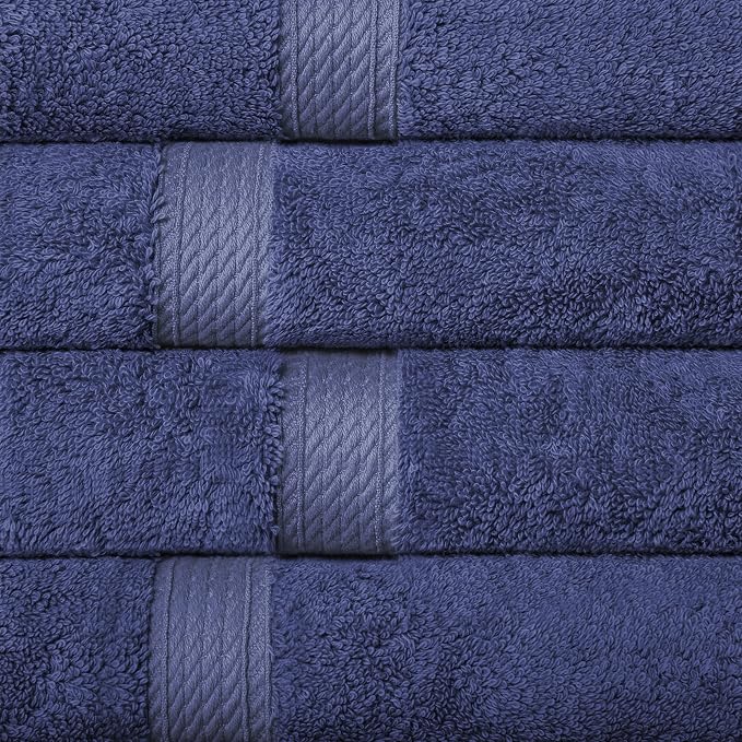 BLUENILEMILLS BNM Egyptian Cotton 4-Piece Towel Set, Includes 4 Hand Towels - Image 5