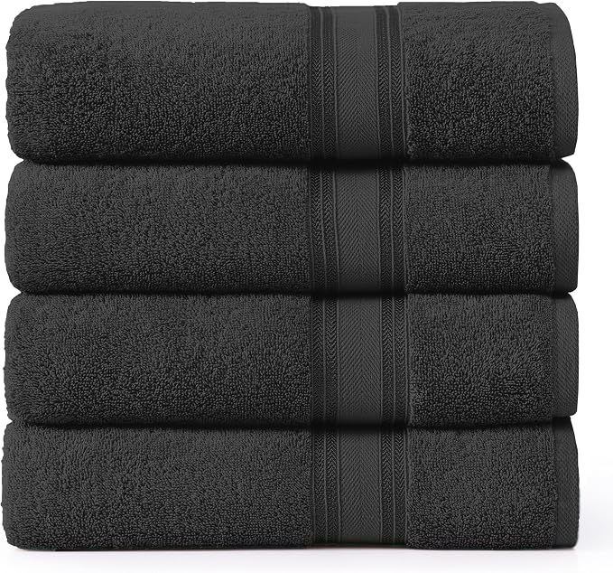 LANE LINEN 100% Cotton Bath Towels 4 Pack by LaneLinen
