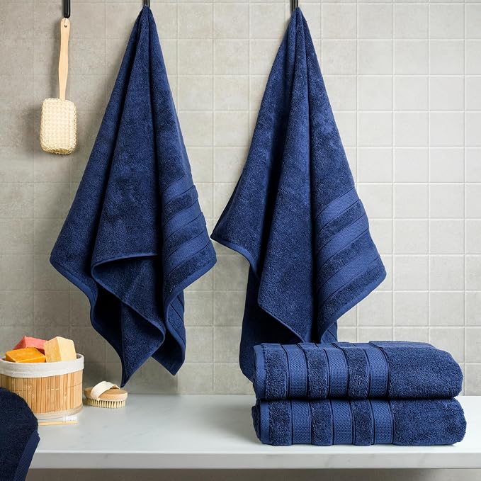American Soft Linen Salem 100% Cotton Turkish 4 Piece Bath Towels - Image 3
